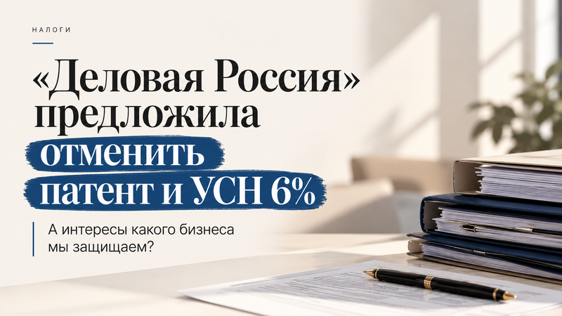 «Деловая Россия» предложила отменить патент и УСН 6%